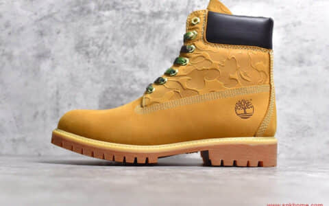 细节图鉴赏 Timberland x Bape x Undefeated 天伯‎伦猿人头x不败超限‌量三‌方联‌名款