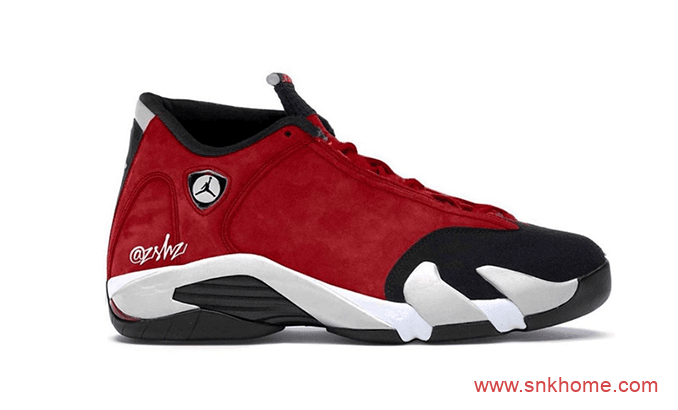 Air Jordan 14 “GymRed” AJ14牛巴革鞋面 AJ14黑红新配色 货号：487471-006