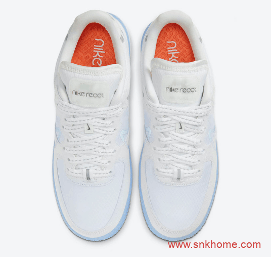 Nike Air Force 1 React 夏季穿搭力气 空军解构水晶底 货号：CQ8879-100