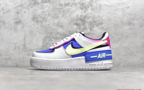 女生小姐姐穿搭推荐 NIKE Air Force 1 Shadow WMNS 耐克空军马卡龙白蓝粉 货号 ：CJ1641-100