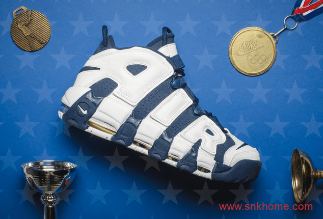 Nike Air More Uptempo “Olympic”  耐克皮蓬大AIR奥运蓝白配色发售日期 货号： 414962-104