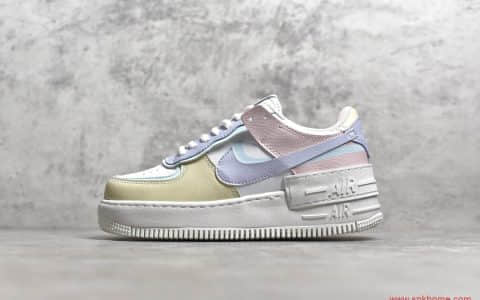 空军一号解构鞋 NIKE WMNS Air Force 1 Shadow"Tropical Twist"耐克空军马卡龙白蓝粉 货号：CI0919-106