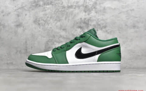 AJ1凯尔特人 Air Jordan 1 Low AJ1白绿低帮纯原版本实拍 货号：553558-301
