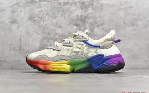 公司级阿迪达斯水管简版椰子 adidas Originals Ozweego 七彩水管老爹鞋