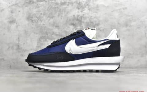 耐克华夫Sacai藤原浩联名款蓝黑色 Fragment Design x sacai x NIKE LDV Waffle 货号：BV0073-401