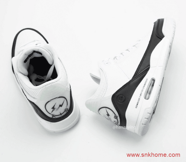 AJ3白黑闪电 Fragment Design x Air Jordan 3  AJ3藤原浩联名发售日期 货号：DA3595-100