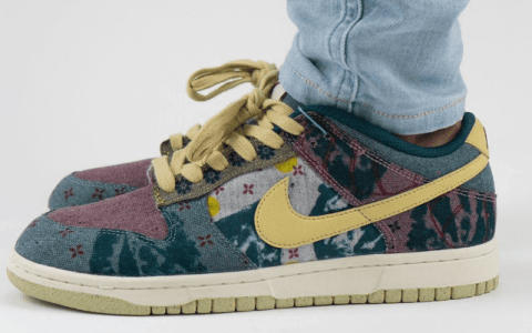 耐克Dunk环保主题低帮板鞋 Nike Dunk Low SP “Lemon Wash”扎染水洗单宁布料发售日期 货号：CZ9747-900