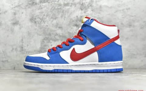 耐克SB Dunk机器猫联名白蓝绿高帮 NIKE SB Dunk High“Doraemon” H12纯原版本 货号：CI2692-400