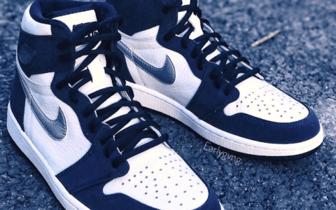 AJ1日本限定另一个配色 Air Jordan 1 “Co.JP” AJ1日本限定白蓝鞋面银色勾全新配色 货号：DC1788-100
