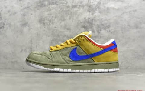 耐克Dunk布鲁克林 NIKE Dunk SB “Brooklyn Projects” 耐克Dunk红黄蓝麂皮低帮 货号：313170-341