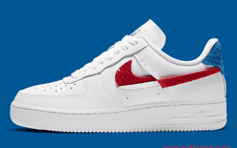 Nike Air Force 1 “Vandalised” 耐克空军断勾红蓝鸳鸯低帮小白鞋解构鞋 货号：DC1164-100