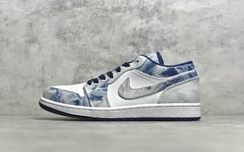 AJ1水泥单宁低帮 Air Jordan 1 LOw SE Washed Denim AJ1纯原版本 货号：CZ8455-100