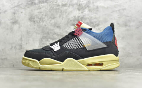 Union LA x Air Jordan 4 Retro SP"Off Noir" AJ4UnioLA联名老汪纯原版本原厂工艺 货号：DC9533-001