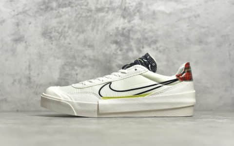 耐克开拓者解构低帮板鞋 NIKE Drop Type LX 开拓者硫化小白鞋 货号：CW2620-101