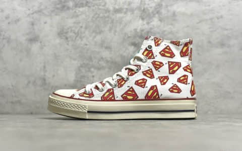 匡威超人LOGO印花高帮 Converse 1970S大田纯原版本 匡威1970S白色高帮 货号：1C993
