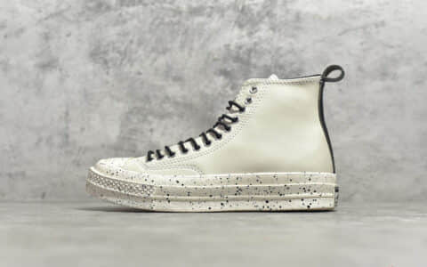匡威奥利奥皮面高帮 Converse 1970S 匡威雨靴防冻增高鞋 货号：166281C