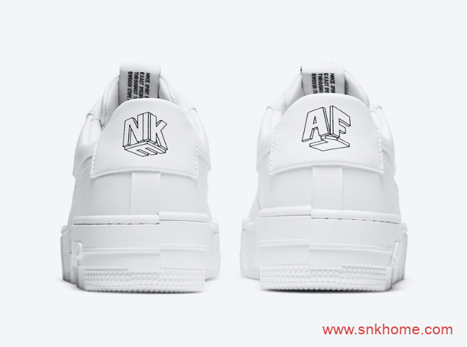 耐克空军一号不对称鞋盒设计解构鞋 Nike Air Force 1 Pixel 耐克空军小白鞋官图 货号：CK6649-100