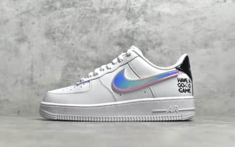 耐克空军电玩限定CJ纯原版本 NIKE Air Force 1 '07 LV8"Good Game" 耐克空军白镭射低帮 货号：DC0710-191
