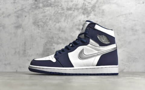 AJ1海军蓝日本限定纯原版本 Air Jordan 1 乔1 AJ1白蓝色中帮 货号：DC1788-100