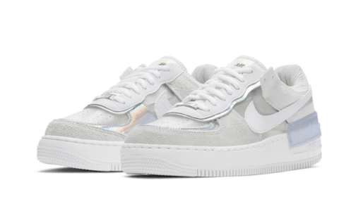 耐克马卡龙灯芯绒幻彩解构鞋 WNMS Nike Air Force 1 Shadow SE 耐克空军一号马卡龙解构女子板鞋 货号：DC5255-043