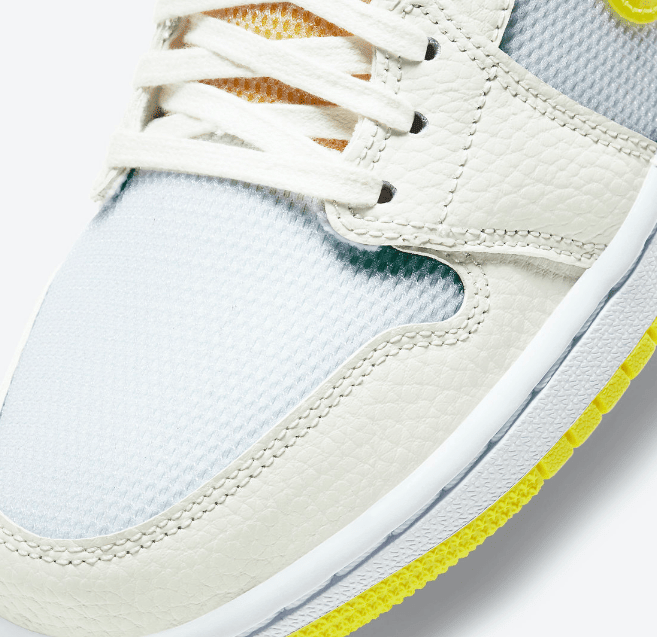 AJ1白黄高帮全新配色 Air Jordan 1 Mid SE “Voltage Yellow” AJ1经济舱官图释出 货号：DB2822-107
