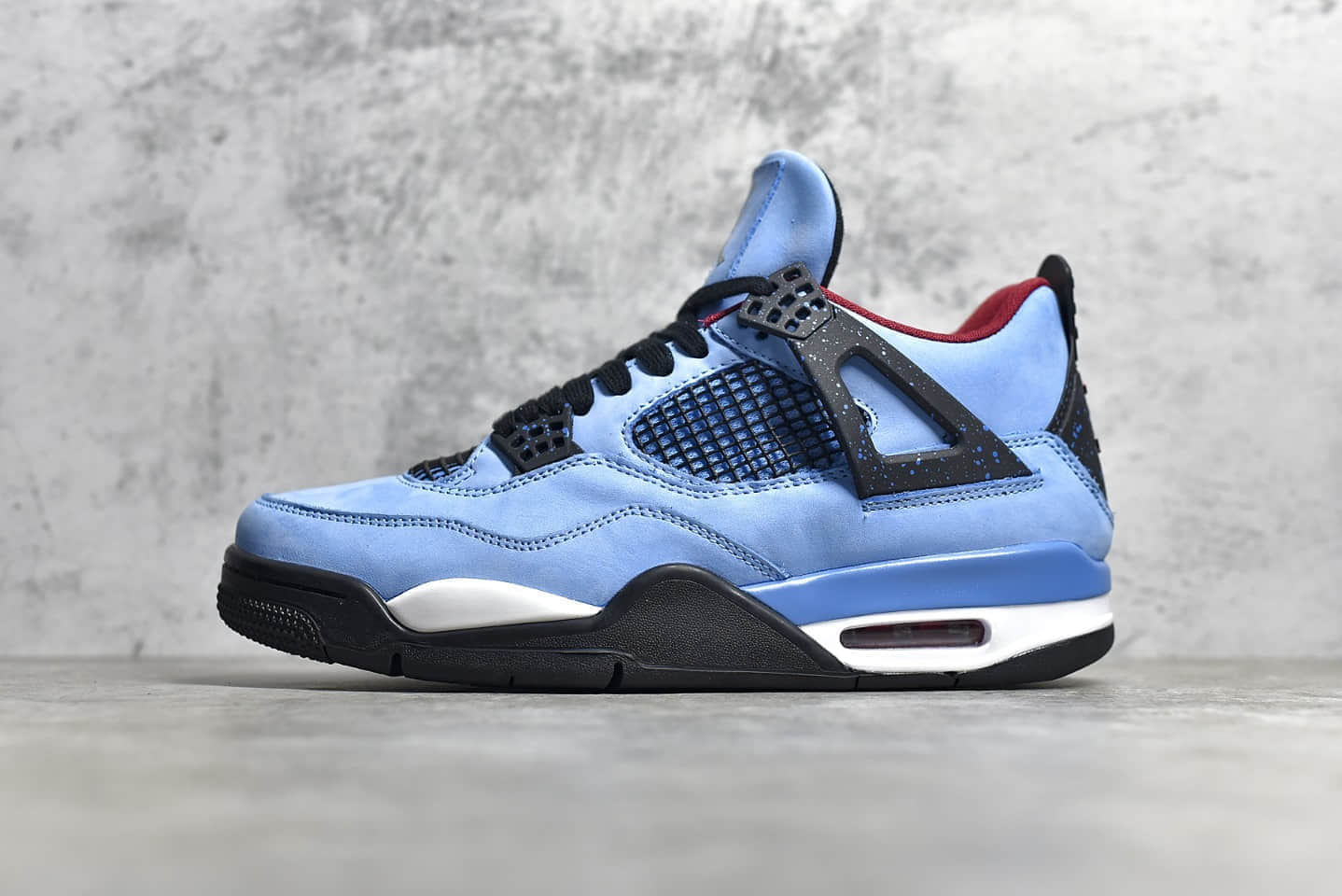 AJ4TS联名蓝色麂皮 Travis Scott x Air Jordan 4 Retro 莆田AJ货源 货号：308497-406