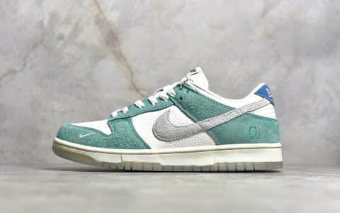 耐克Dunk SB KASINA 联名款板鞋 KASINA x NIKE SB Dunk Low 耐克Dunk白绿麂皮低帮 货号：CZ6501-101