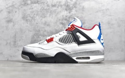 AJ4鸳鸯红蓝实战球鞋 Air Jordan 4 Tattoo “What The”鸳鸯 货号：CI1184-146
