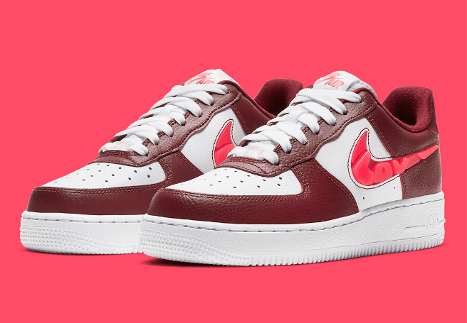 耐克空军一号情人节限定 Nike Air Force 1 Love For All 耐克2021年情人节限定发售日期 货号：CV8482-600