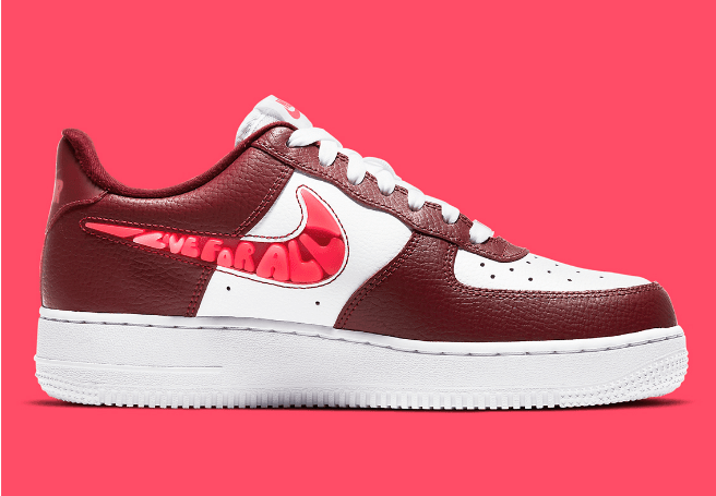 耐克空军一号情人节限定 Nike Air Force 1 Love For All 耐克2021年情人节限定发售日期 货号：CV8482-600