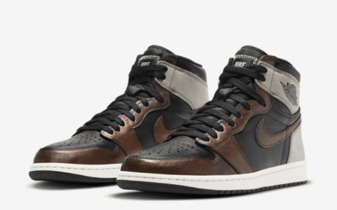 AJ1变龙色古铜色高帮 Air Jordan 1 High OG “Light Army” 全新设计AJ1经典元素 货号：555088-033