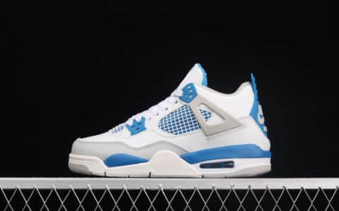 AJ4白蓝实战篮球鞋 莆田顶级AJ货源 Air Jordan 4 Retro "Military Blue" AJ4 乔4白蓝 文化篮球鞋 货号：308497-105