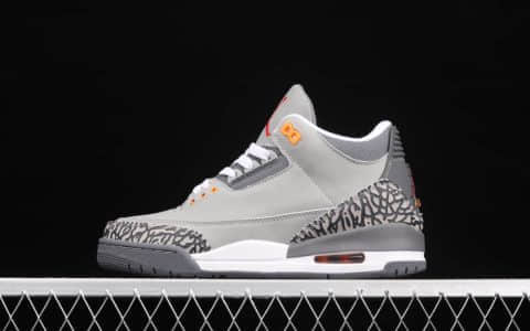 AJ3灰狼纯原版本 Air Jordan 3“Cool Grey” AJ3荔枝皮 AJ3灰色高帮篮球鞋 货号：CT8532-012