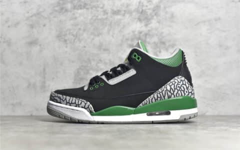 AJ3黑绿水泥缓震实战篮球鞋 Air Jordan 3 纯原版本原厂AJ3碳板 AJ3翻毛皮 货号：854262-001