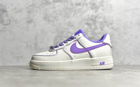 耐克空军白紫低帮 空军一号3M反光 Nike Air Force 1 Low 耐克空军夜魔侠 货号：UH8958-011