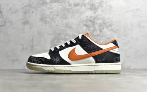耐克Dunk万圣节限定低帮 Nike Dunk Low “Halloween”万圣节 黑白橙 纯原版本耐克Dunk高端工厂 货号：DD3357-100
