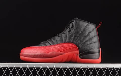 AJ12黑红高帮真碳球鞋 Air Jordan 12 Retro 乔12黑红 莆田实战球鞋 货号：130690-002