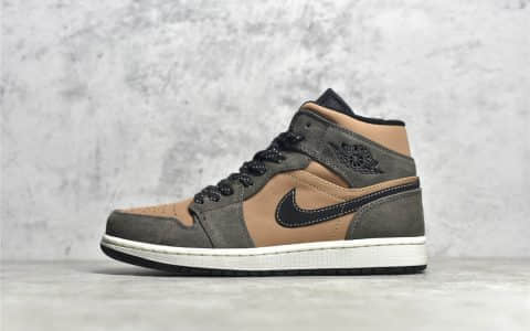 AJ1土褐色中帮H12纯原八本 Air Jordan 1 Mid AJ1古棕色中班原厂品质 货号：DC7294-200