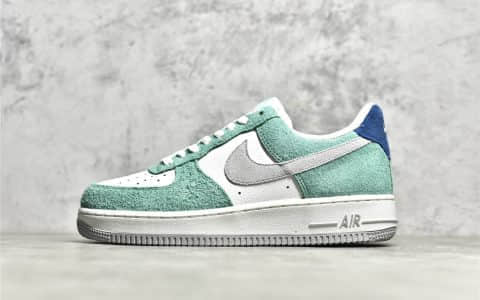 耐克空军浅蓝灰色麂皮拼接 Nike Air Force 1 Low ’07 耐克空军内置sole气垫 货号：BQ8988-102