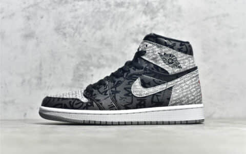 AJ1新黑灰禁穿叛乱者 Air Jordan 1 Retro High OG"Rebellionaire" 莆田纯原版本AJ 货号：555088-036