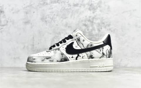 耐克空军山水墨画低帮 Nike Air Force 1 Low ’07 耐克空军带芯片 纯原版本 货号：BL1522-089