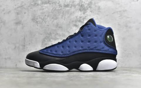 AJ13黑蓝高帮实战球鞋H12纯原版本 AJ13复刻 Air Jordan 13 “Brave Blue” AJ13真猫眼 货号：DJ5982-400