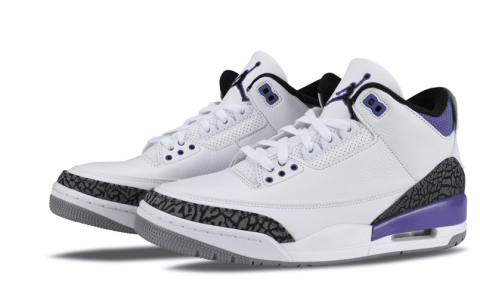 AJ3白紫最新实物图 Air Jordan 3 “Dark Iris” 新款AJ3发售日期 货号：CT8532-105