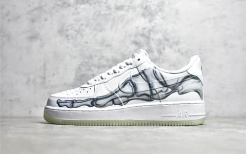 耐克万圣节限定配色 Nike Air Force 1 Low ’07″Skeleton” 耐克空军透视骨头 货号：BQ7541-100
