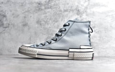 匡威1970S灰色高帮解构帆布鞋Converse Chuck 70 Hacked Heel匡威正品代购匡威灰色新款货号：A07982C