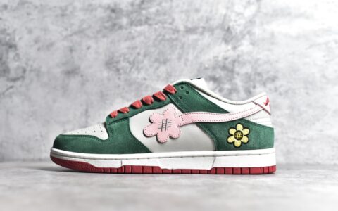 DJ Soda同款耐克Dunk小花灰绿低帮Nike Dunk Low"Shroom"耐克Dunk太阳花耐克小花联名
