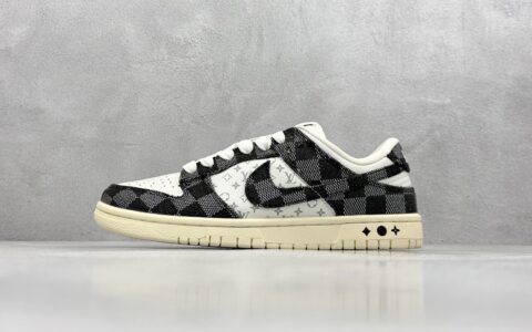 耐克SB Dunk LV联名低帮板鞋Nike SB Dunk Low x Louis Vuitton耐克LV联名耐克牛仔板鞋货号XB3802-353